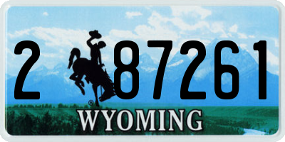 WY license plate 287261