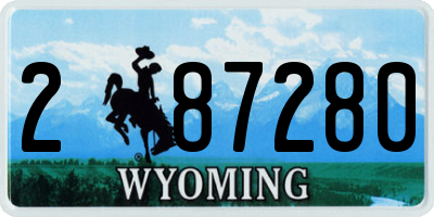 WY license plate 287280