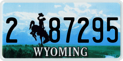 WY license plate 287295