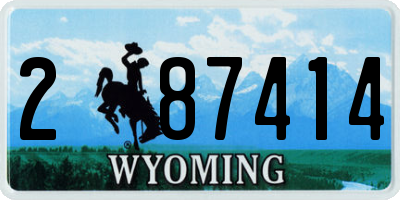 WY license plate 287414