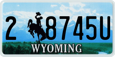 WY license plate 28745U