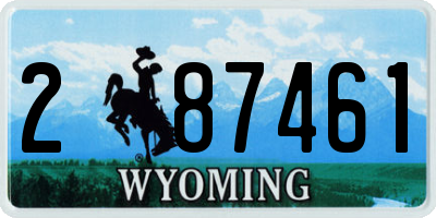 WY license plate 287461
