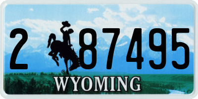 WY license plate 287495