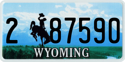 WY license plate 287590