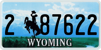 WY license plate 287622