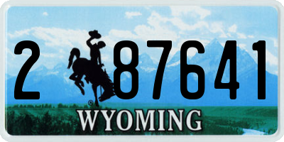 WY license plate 287641