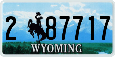 WY license plate 287717