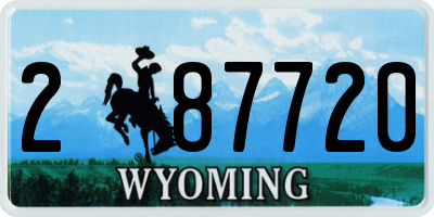 WY license plate 287720
