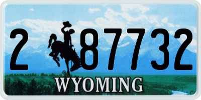 WY license plate 287732