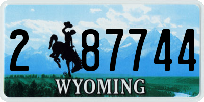 WY license plate 287744