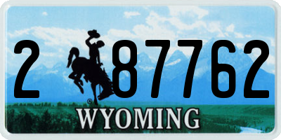 WY license plate 287762