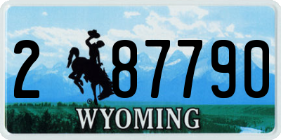 WY license plate 287790