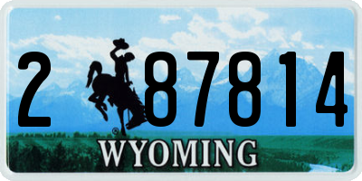 WY license plate 287814