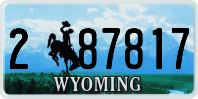 WY license plate 287817