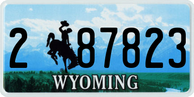 WY license plate 287823