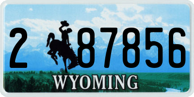 WY license plate 287856