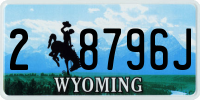WY license plate 28796J