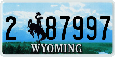 WY license plate 287997
