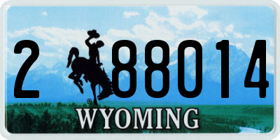 WY license plate 288014