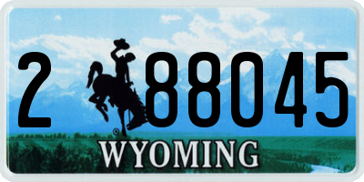 WY license plate 288045