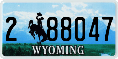 WY license plate 288047