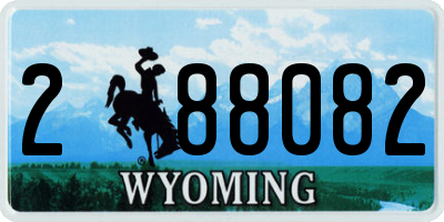 WY license plate 288082