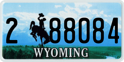 WY license plate 288084