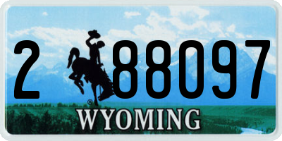 WY license plate 288097