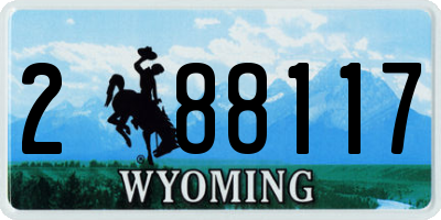 WY license plate 288117