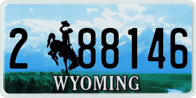 WY license plate 288146