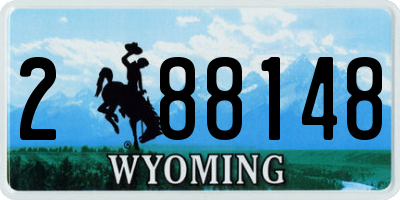 WY license plate 288148