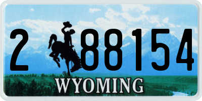 WY license plate 288154