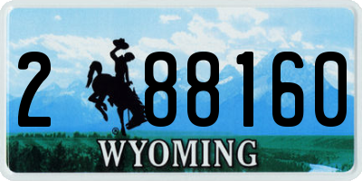 WY license plate 288160