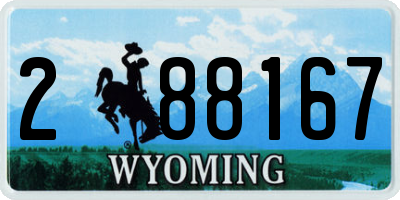 WY license plate 288167
