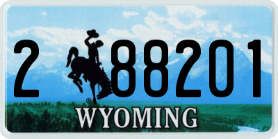 WY license plate 288201