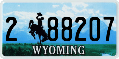WY license plate 288207