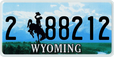 WY license plate 288212