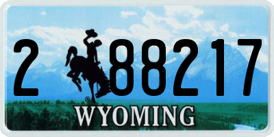 WY license plate 288217