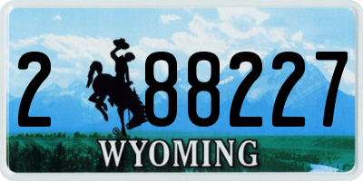 WY license plate 288227