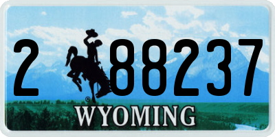WY license plate 288237