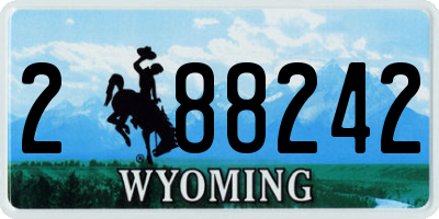 WY license plate 288242