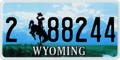 WY license plate 288244