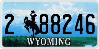 WY license plate 288246