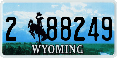 WY license plate 288249