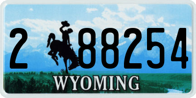 WY license plate 288254