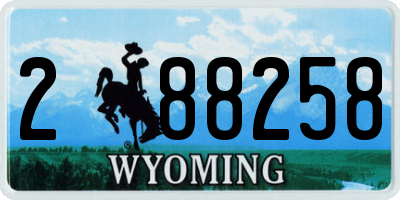 WY license plate 288258