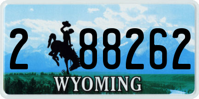 WY license plate 288262