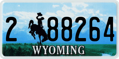 WY license plate 288264