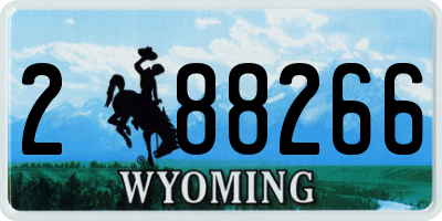 WY license plate 288266