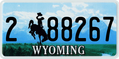 WY license plate 288267